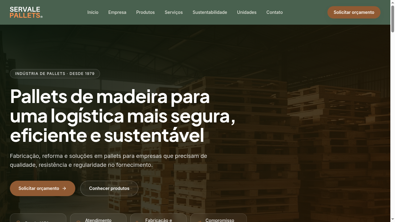 Site da Servale Pallets